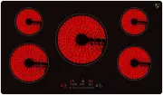 K&H 5 Burner 36" Electric Radiant Ceramic Cooktop Touch Control 240V CE36-10208