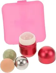 BESTYASH 1 Set Facial Roller Massager Oil Absorbing Roller for Eye Care and Skin Refreshing Volcanic Stone Face Massager with Elegant Casing for Puffiness Control and Cleansing