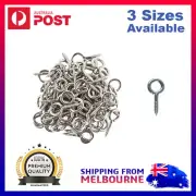 100PCS Small Tiny Mini Screw Eye Pins Eyelets Hooks Threaded Jewelry Peg 3 Sizes