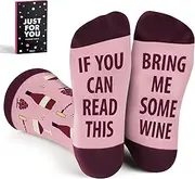 VICRAZY Wine Gifts for Men, Women - Funny Wine Socks - Gifts for Wine Lovers - Wine Stuff, Stocking Stuffers for Men, Women