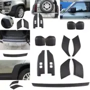 Matte Black Chequer Plate Trim Full Body Set For Land Rover Defender L663 2020+