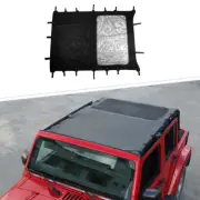 For Jeep Wrangler JK 07-17 Roof Sunshade Bikini Top Cover UV Blocker Leather Net