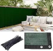 Privacy Fence Screen & Mesh Shade Net 4FTX50FT Cover Heavy Duty Windscreen Fencing Mesh Fabric Shade Net Cover for Outdoor Wall Garden Yard Pool Deck Black Fencing & Chain Link