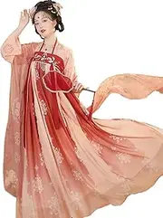 [Bonrina] Traditional Chinese Hanfu Costume, Tang Dynasty Elegant Long Dress, Swing Skirt Outfit for Women's Clothing Cosplay, Stage Performance, Photography