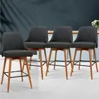 NEW MyBar Wooden Bar Stool Footrest Charcoal Set 4pc