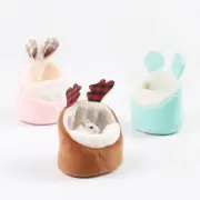 Hamster Winer Bed Hideouts Plush House Mini Animal Pet Nest Cute Warm Home