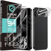 [ZUSLAB] Sreen Protector for Google Pixel 9 with Camera Lens Protector, Tempered Glass Flim, Case Friendly 9H Hardness, HD Clear, 2-Pack Each