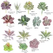 18 pcs PK Artificial Color Succulent Plants Unpotted Fake Lotus Plant Home Decor