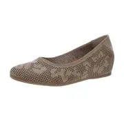 Baretraps Womens 10 M Mushroom Brown Leather Round Toe Heels NIB ZL3