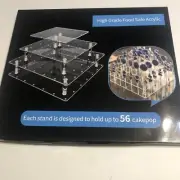 Cake Pop Display Stand 56 Hole/Treat Sticks 2 Pks 8” Multicolor/White 100 Per Pk