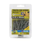 Zenith 8 - 10 x 50mm Treated Pine Countersunk Head Screws - 50 Pack