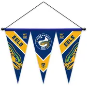 Parramatta Eels NRL Team Felt Wall Pennant Flags on Hanger