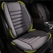 kingphenix Car Seat Cushion with Back Support Pillow: Enhanced Comfort Memory Foam Design for Pain Relief, Ideal for Drivers and Office Use - Ergonomic Lumbar Comfort for Long Sitting - Dark Grey