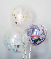 Blue Pink Multi color mini confetti balloon cake topper party centerpiece favor