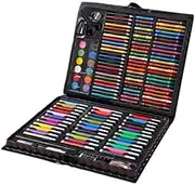 Kid Draw Set Colored Pencil Crayon Watercolors Pens Drawing Set Toy Drawing Art Marker Pens School Supplies Kid Gifts 150 PCS,Black