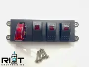 89-94 240sx Switch Panel Race Style Toggle Switch AC Bezel Mount Red LED Switch