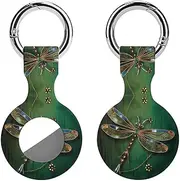 1PCS for Jewel Dragonfly Air Tag Holder Case Waterproof & Shockproof Anti-Scratch Protective Air Tag Cover with Keychain Ring Silicone Tags Holders for Luggage, Backpack, Keys, Pet