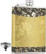 Drinking Flask, Alcohol Drinking Bottles - Hip Flask with Funnel, 8 oz Alcohol Bottle, Glitter Drinking Pot, Leak-Proof, Portable Shot Flask for Whisky and Wine