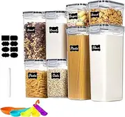 stusgo 8 Pack Airtight Food Storage Containers Set - Cereal Storage Containers for Kitchen Storage & Organisation with Lids & BPA Free Pantry Storage Containers Organiser