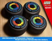 LEGO 42141 Mclaren F1 correct wet tire set updated sticker sheet