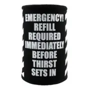 Emergency Refill Required Novelty Stubby Holder Can Cooler Kris Kringle