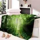 Green Bearing Drops Light Sky 3D Warm Plush Fleece Blanket Picnic Sofa Couch