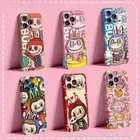 LABUBU Silicone Soft Phone Case Cover For iPhone 15 Pro Max 14 13 12 XS XR Plus
