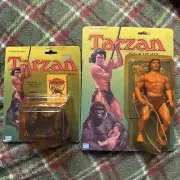 Tarzan King Of The Apes 7 Inch Action Figure & Kala Ape Vintage 1984 Dakin Toys