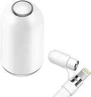 Magnetic Replacement Cap for Apple Pencil 1st Generation - with Silicone Protective Cap Holder (White)