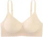[Dress Cici] Seamless Bra for Women, Nylon Seamfree Wireless Push Up Bralettes, Padded Everyday Minimizer Bras