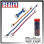 Sealey Bungee Cord Set 10pc – Assorted Sizes, Ø8mm, Storage Tube