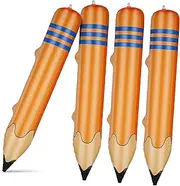 GARVALON Large Pencil Balloon Set Inflatable Pencils for School Events Jumbo Toys for Back to School Quick Inflate Decor Random