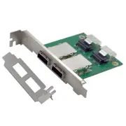 New SFF-8087 to 2 Port External HD SFF-8088 PCI Mini SAS Card Female Adapter