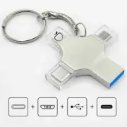 Flash Drive for iPhone iPad Android Pen Drive Type c 4in1 USB3.0 Memory Stick