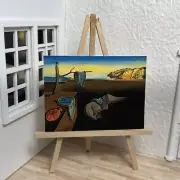 Miniature Dollhouse Room Box Wall Art Dali Persistence of Time Handmade