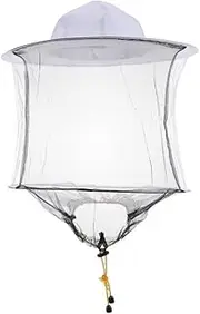 New 1PC Beekeeping White Cotton Bee Hat Hinged Closure Protective Veil High-e Supplies and with Q5S9 Hat Beekeeping