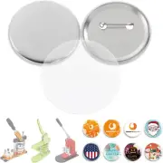 100 Sets Metal Button Supplies Blank 25Mm for Button Maker Machine