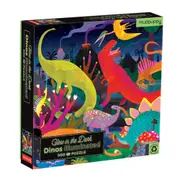500pc Mudpuppy Kids Glow In Dark Jigsaw Puzzle Game Toy 51x51cm Dinosaurs 8+