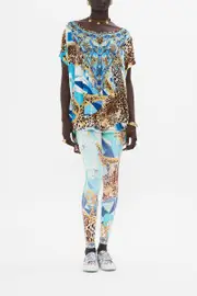 LOOSE FIT TEE SKY CHEETAH