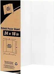 Trifoldian small poster dashboard, tri-folded poster boards, corporate bulletin board, 16x12 inches.