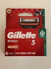 Gillette PROGLIDE5 POWER Razor Blades 4 PACK - GENUINE - NEW