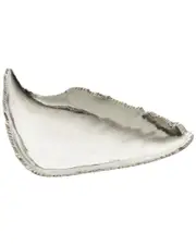 CosmoLiving by Cosmopolitan Silver Aluminum Live Edge Tray