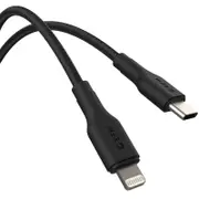 [EFCAS1U991BLA] 1m USB-C to Lightning Braided Power and Data Cable - Black