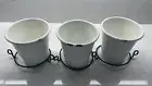 IKEA FINTORP White Enamel Bucket Kitchen Organization w/Ring NWT set of 3