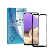 2 Pack MEZON Samsung Galaxy A22 5G (6.6") Full Cover Tempered Glass Screen Protectors