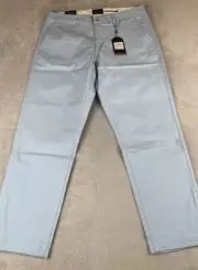 Ben Sherman mens light blue straight fit stretch pants size 34x30
