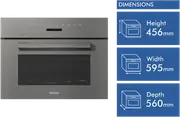 Miele M 7244 TC VitroLine Graphite Grey Microwave Oven