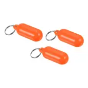 Floating Keychain, 3pcs Marine Sailing Key Chain Buoyant Keyring, Orange