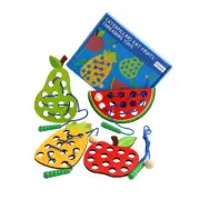 Lacing Threading Toy Eat Fruit Game Fine Motor Skills Educational Toys For Kids