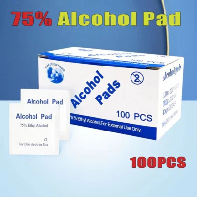 100 PCS Alcohol Pad Wipes Sterile 75% Medical Isopropyl Skin Swabs AU Stock